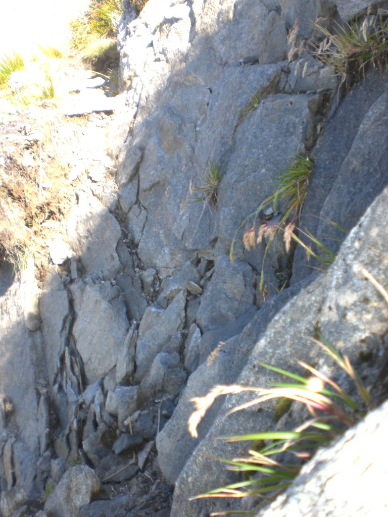 Loose rocks with a scary drop!