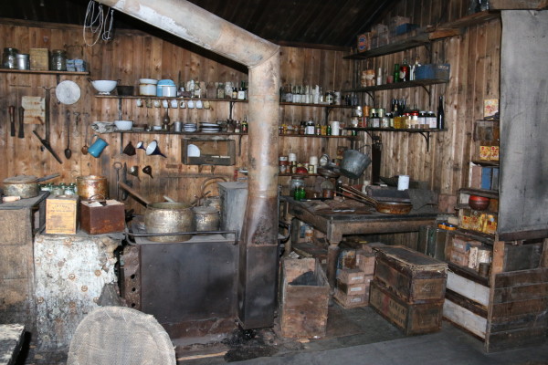 The inside of Shakeltons hut. 15 people spent the entire Antarctic winter in this hut.