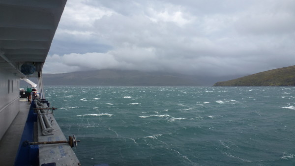 The weather coming away in Carnley Harbor