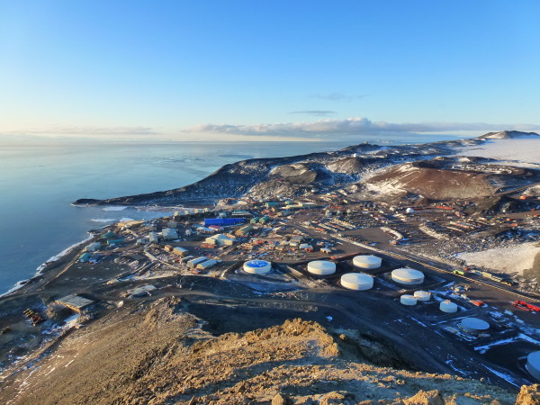 Arial view of McMurdo Station