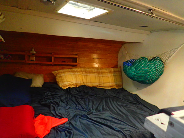 Gracie and I had a double bed. Very comfortable until you start sailing at the whole boat is on a 20 degree lean for a few days. The person on top spends the whole time trying to stay at the top of the bed!