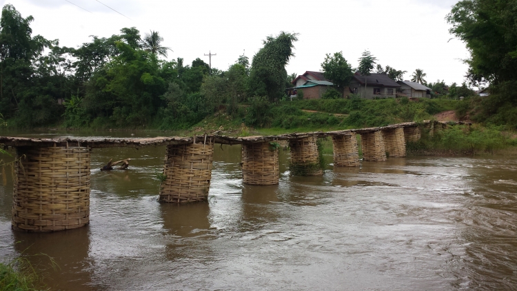 Laos Bamboo bridge